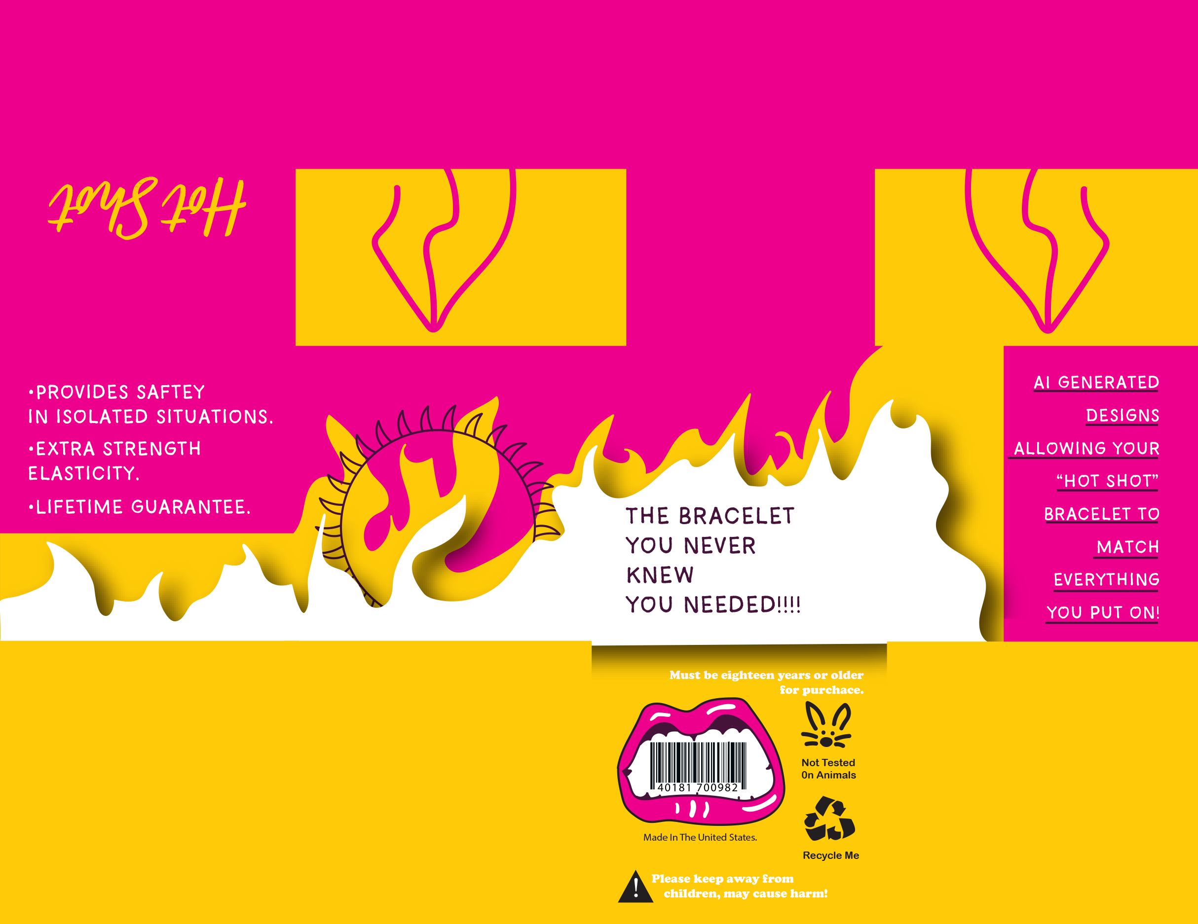 outside dielines for a two inch cube